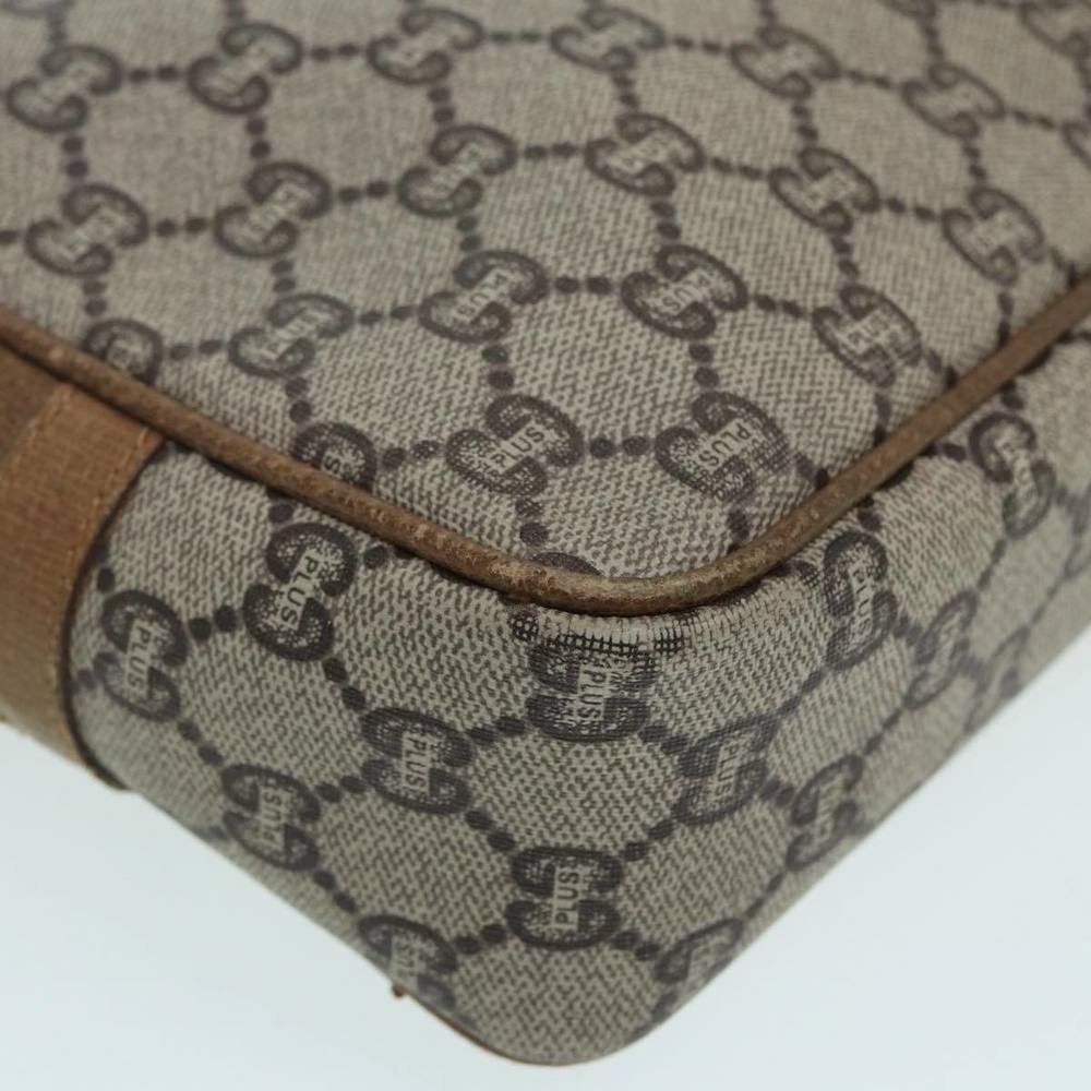 GUCCI GG Plus Supreme Clutch Bag PVC Beige Auth mr376 - Picture 7 of 16